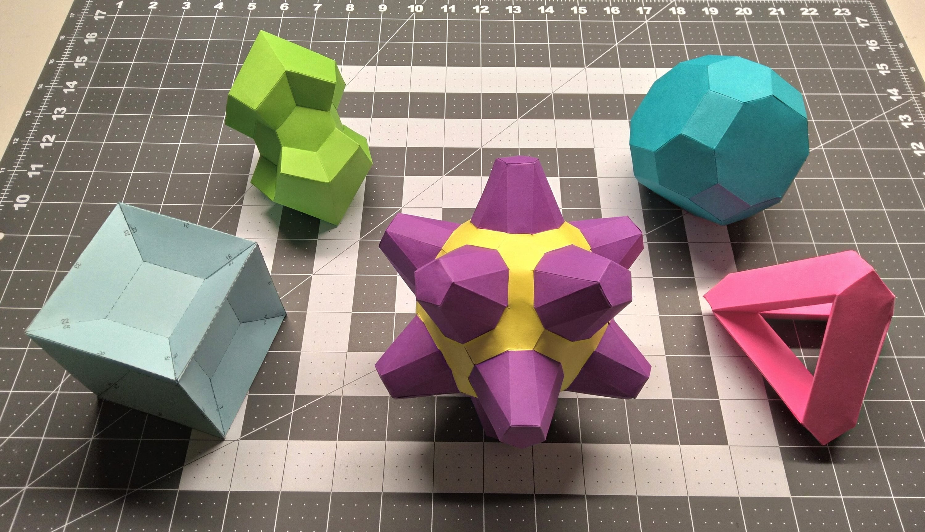 Geometric Handcraft Geometry Pack 3 - PDF SVG DIY Papercraft Patterns for 5 Amazing ...