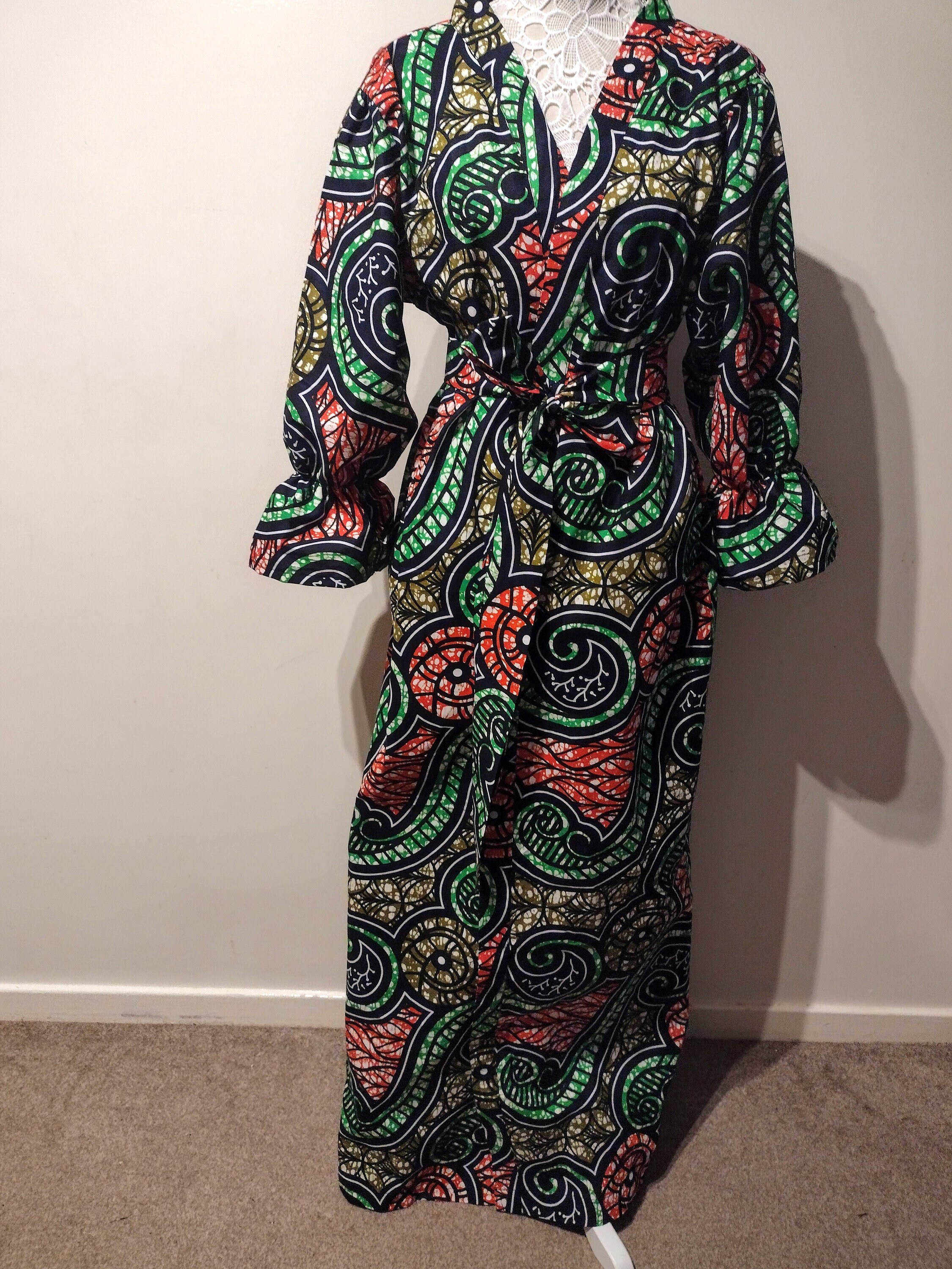 African Print Dress / African Kimono / Ankara Kimono / African - Etsy ...
