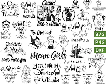 Villains Svg Etsy