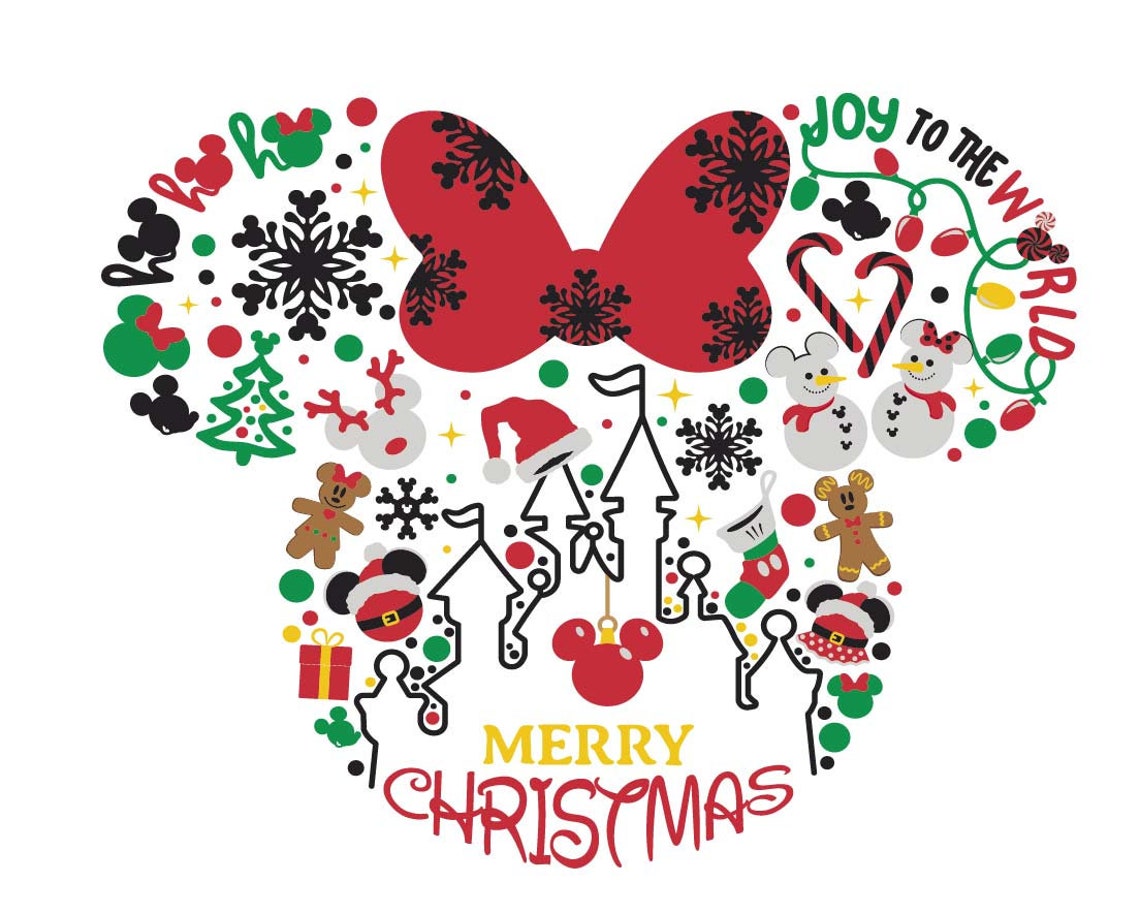 Disney Christmas svg Mickey Christmas Snowflake Mickey | Etsy