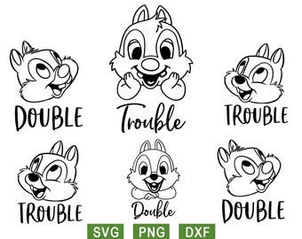 Chip and dale trouble svg chip and dale svg Disney svg Disney Png Dale svg Cricut Cuties Dale Svg Chip svg Quotes File Silhouette