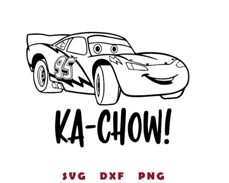 Cars Lightning Mcqueen Ka Chow SVG Cars Svg Disney Cars Svg | Etsy UK