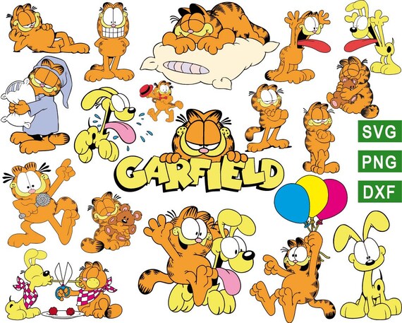 Garfield Bundle Svg Garfield Svg Odie Svg Garfield Png Etsy