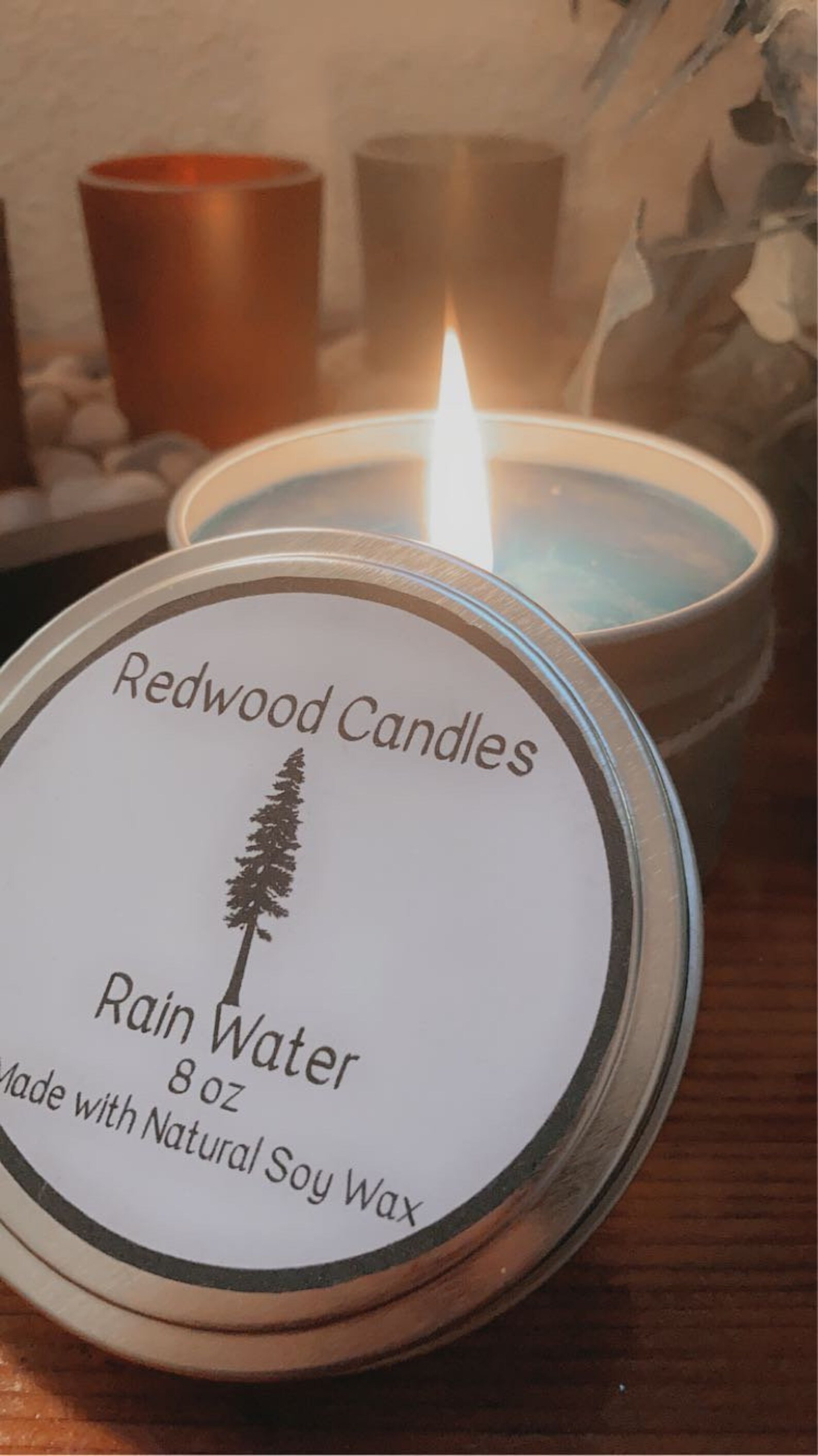 8oz Rain Water Scented Candle Etsy