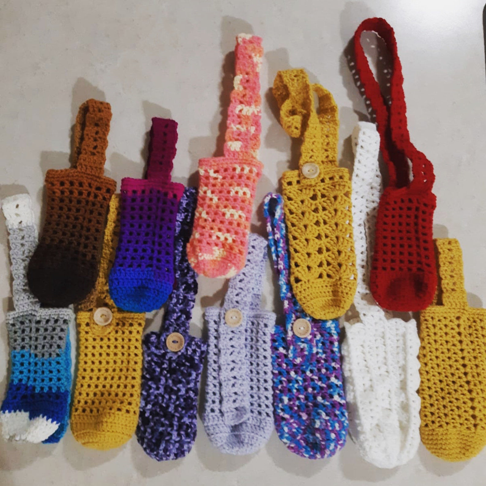 Hand Knit Water Bottle Holders Etsy