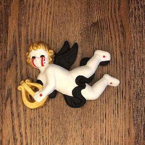 Cherub Repurposed Ceramic Doll - Oddity Creepy Angel Thrifted and Repurposed