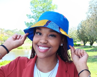 African  Tribal Print Reversible Bucket Hat