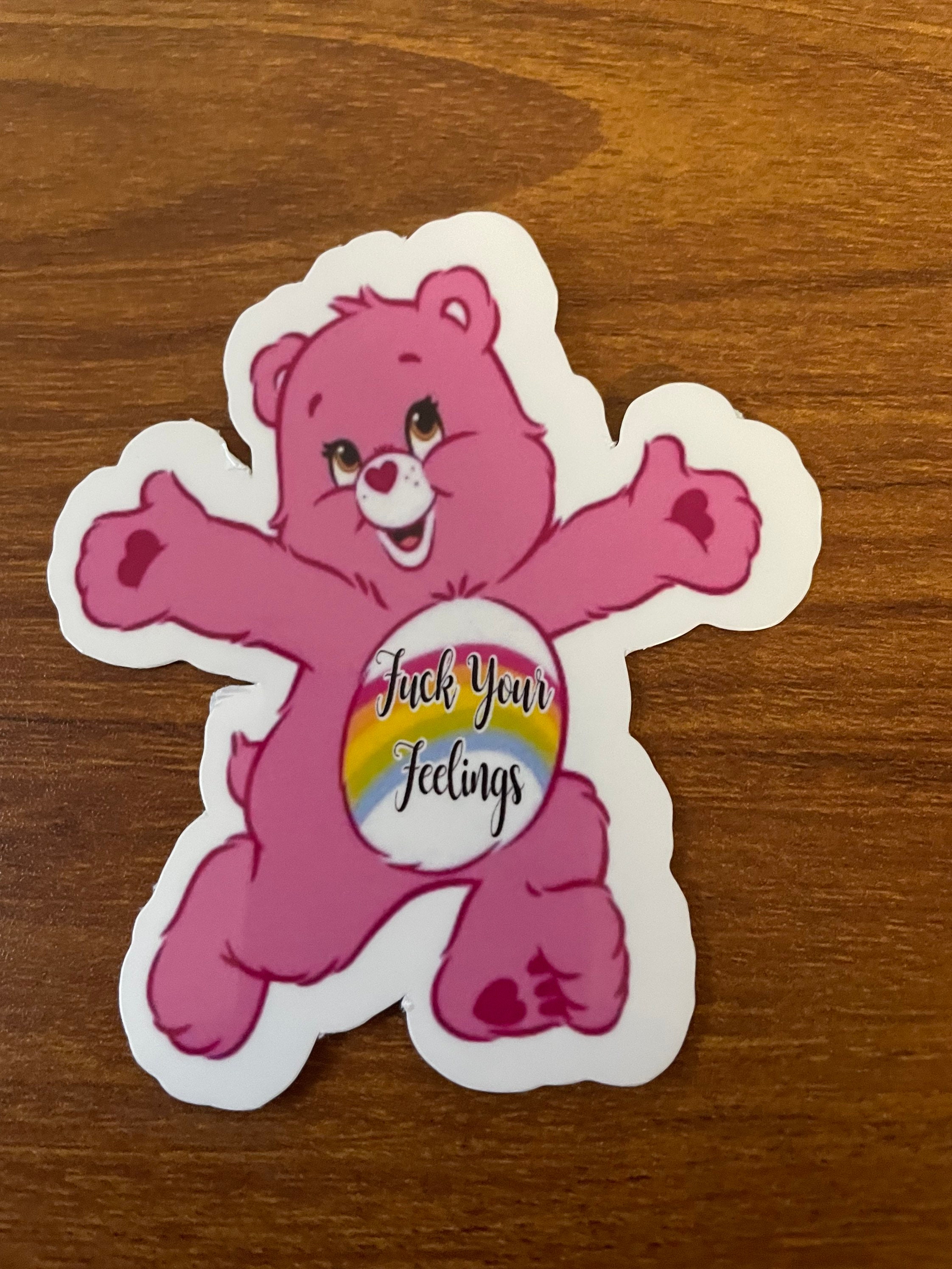 Fuck you bear glossy funny adult sticker
