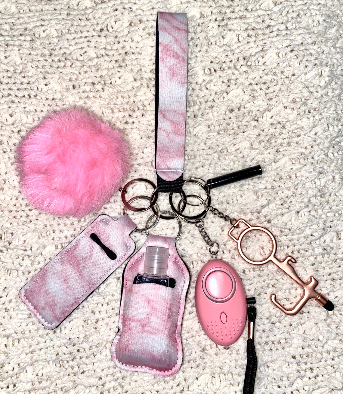 Safety Keychain Keychain for women Protection Keychain Cute Etsy