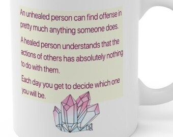 inspirational mug coffee tea cup gift for friend gift for woman gift for man holistic healing gift coffee mug