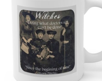 Witches mug gift Wiccan healer coffee cup mug Halloween herbs gift magic for her him