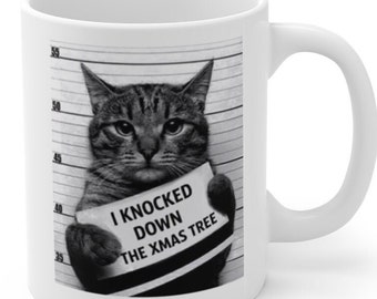 Mug gift for cat lovers mug shot funny mug gift for him gift for her xmas birthday gift mug decor