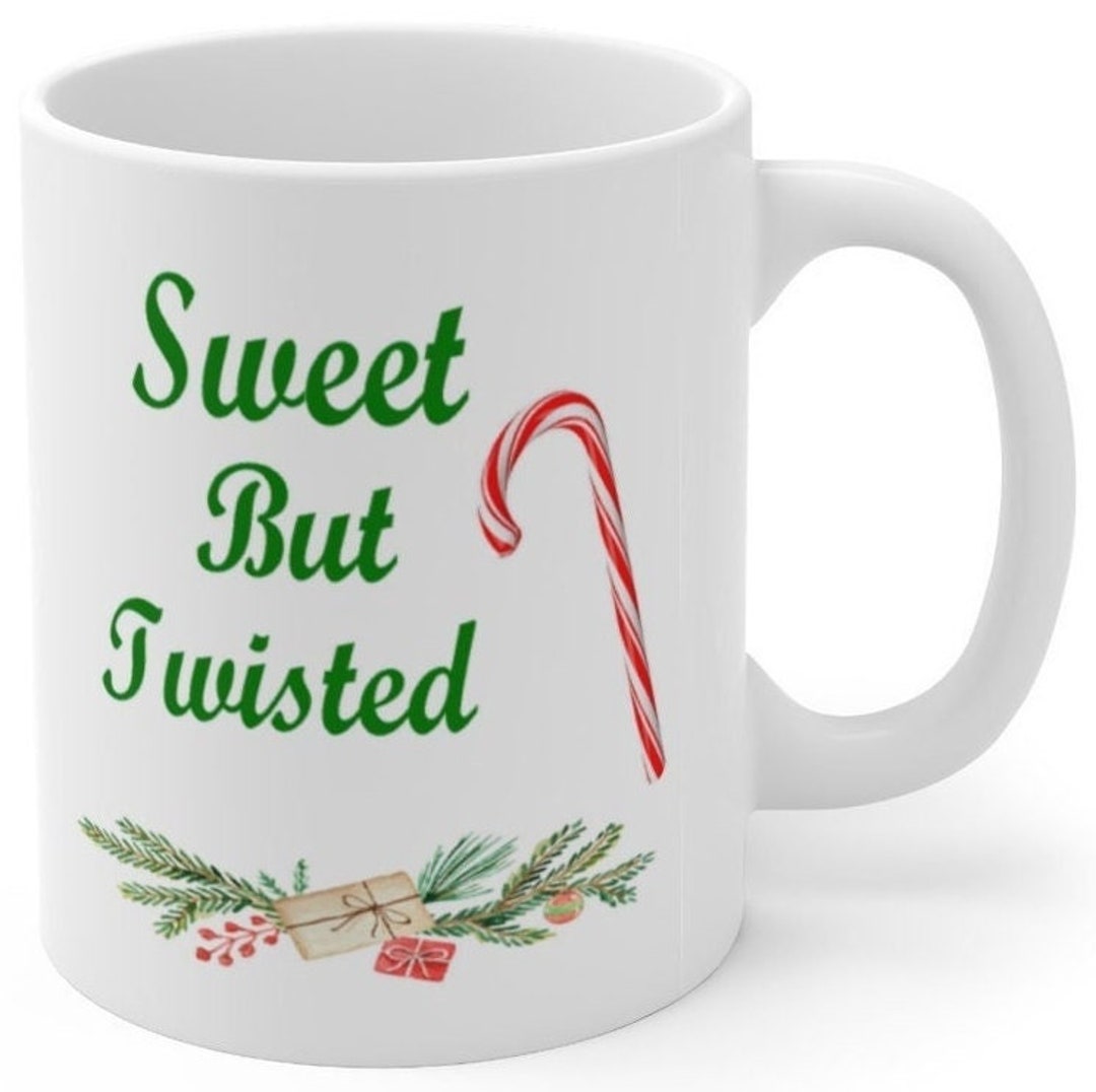 Personalized Candy Cane Handle Holiday Christmas Mug