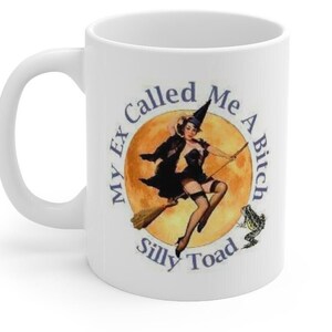 Funny witch mug gift for her Halloween birthday valentine