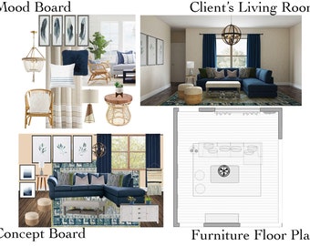 Interior Design - Mood Boards, Concept Boards, Furniture Floor Plan, Furniture Price List