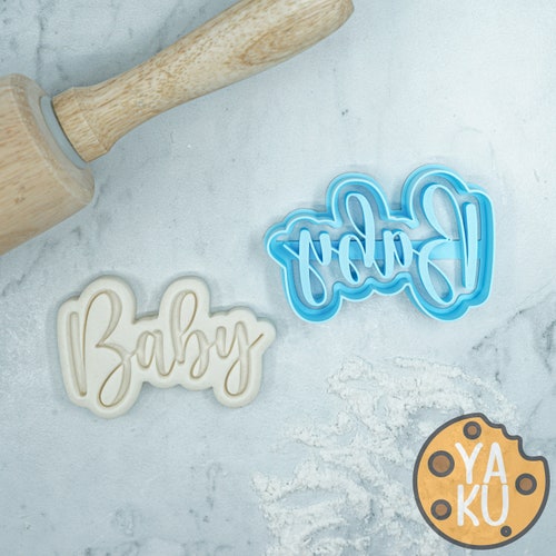Baby Word Cookie Cutter Word Cookie Cutters Baby Cookie Etsy