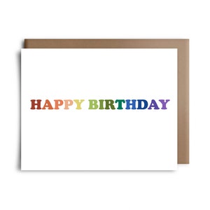 rainbow birthday greeting card