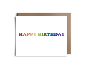 rainbow birthday greeting card