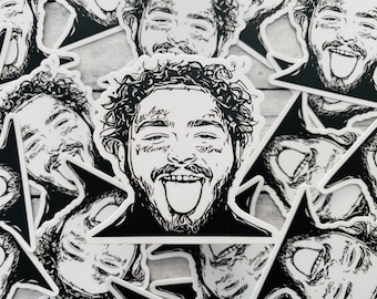 Post Malone Sticker | Posty Sticker | Sticker for Hydroflask | Waterproof Sticker