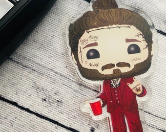 Post Malone Funko Keychain | Posty | Keys | Stay Away | Sunflower