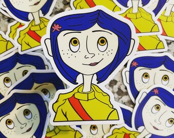 Coraline Sticker | Waterproof Sticker | Hydroflask Sticker | Halloween | Spooky