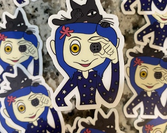 Coraline Sticker | Waterproof Sticker | Hydroflask Sticker | Halloween | Spooky