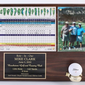 Hole In One Scorecard Photo Plaque