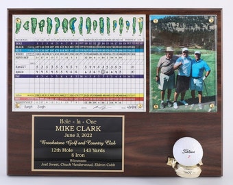 Hole In One Scorecard Photo Plaque