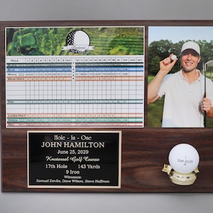 Hole In One Scorecard Photo Plaque