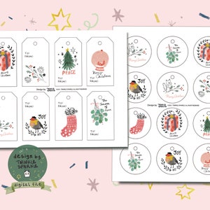 Printable Christmas Tags, Holiday Gift Tags, Printable Gift Tags, Printable Holiday Tags