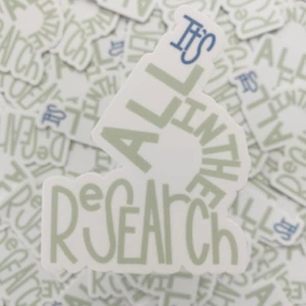 Research Sticker Etsy