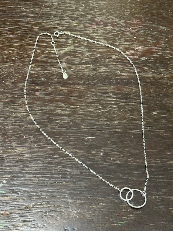 925 interlocking infinity circle necklace! Minima… - image 1