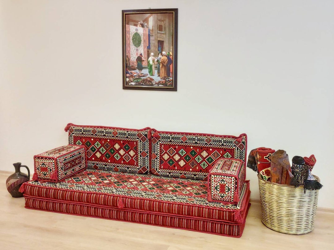 Double Floor Morocco Couch 8 Inches High Floor Sofa Arabic Etsy