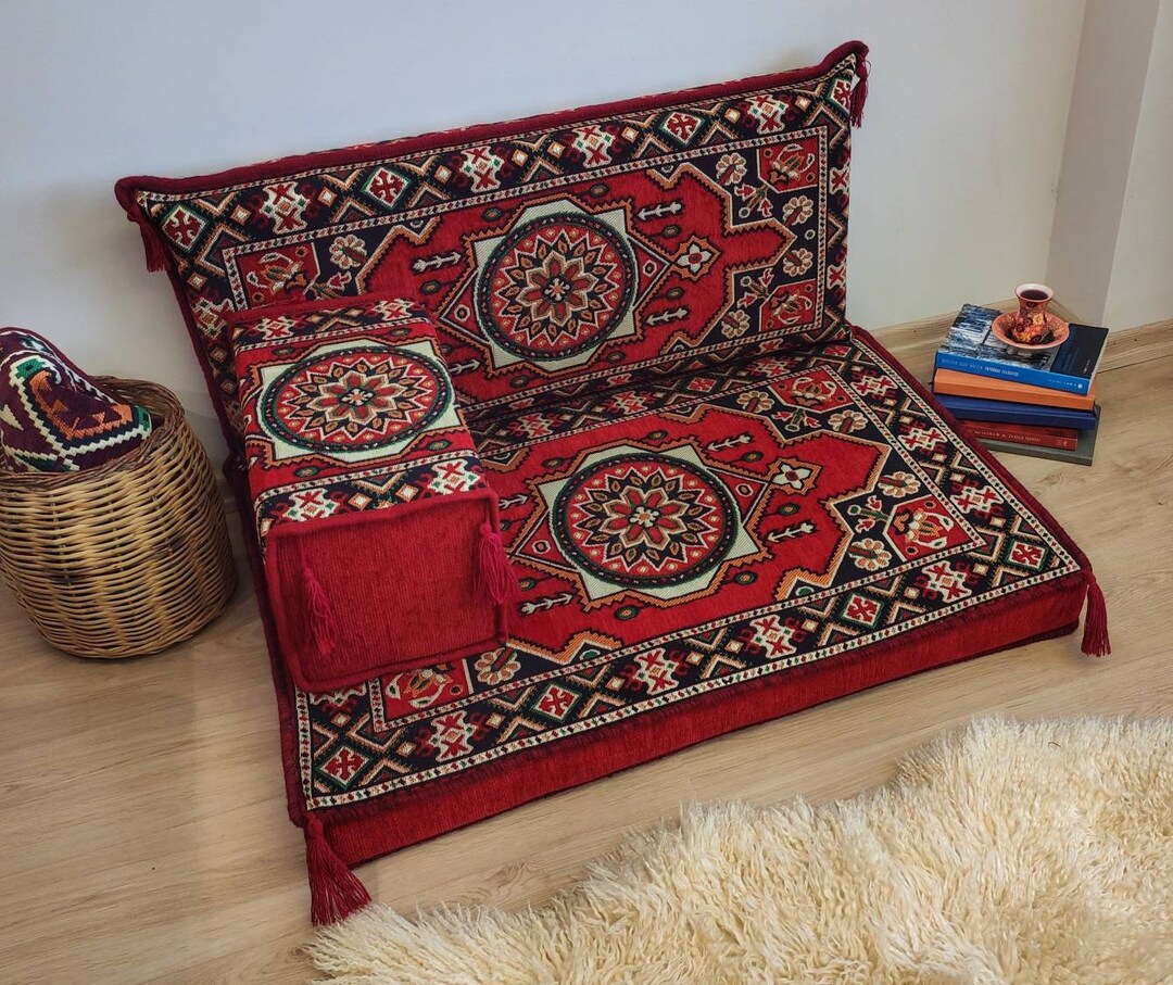 Single Floor Sofa Seat Small Morocco Meditation Couch Boho Etsy