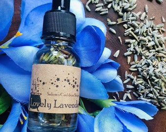 Lovely Lavender Oil - Healing/Happiness/Soothe Anxiety/Tranquility/Sleep - Lavender/Coconut Oil/Vitamin E Oil/Essential Oil Blend - 15ml