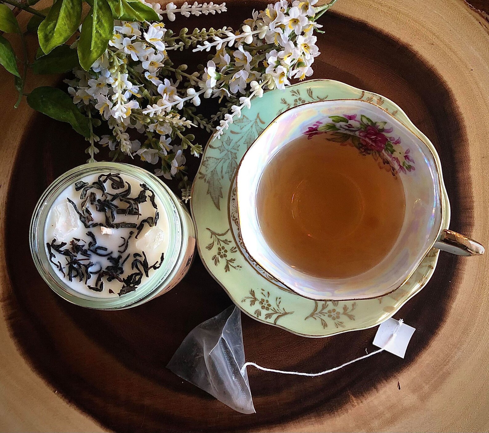 Tea Leaf Divination Spell Candle Etsy