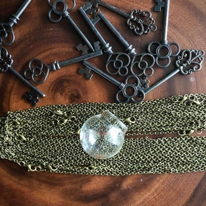Custom Amulet - Personalized Intention - Herb/Flower/Crystal Blend - 20 Inch Bronze Chain