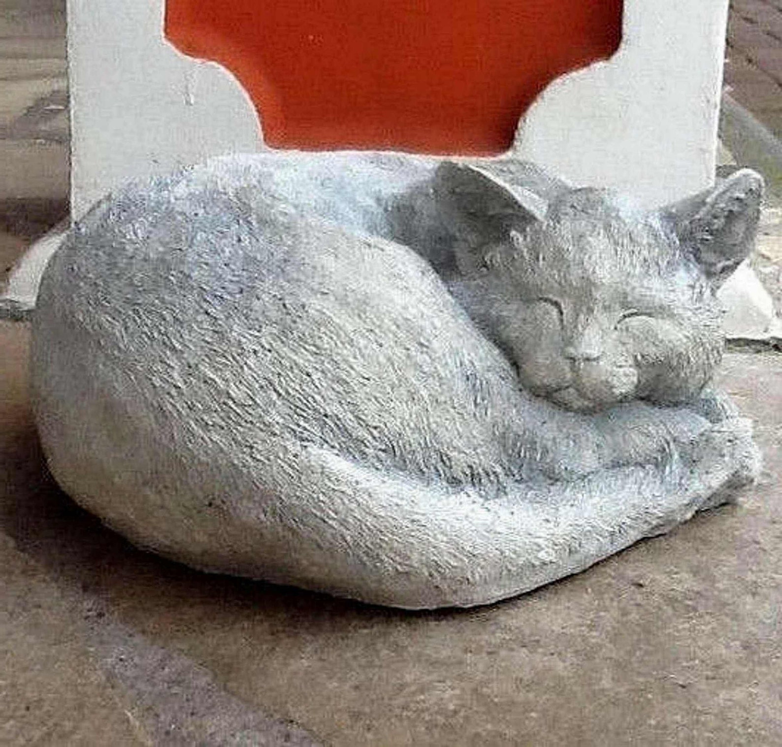 Cement Cat Statue Etsy