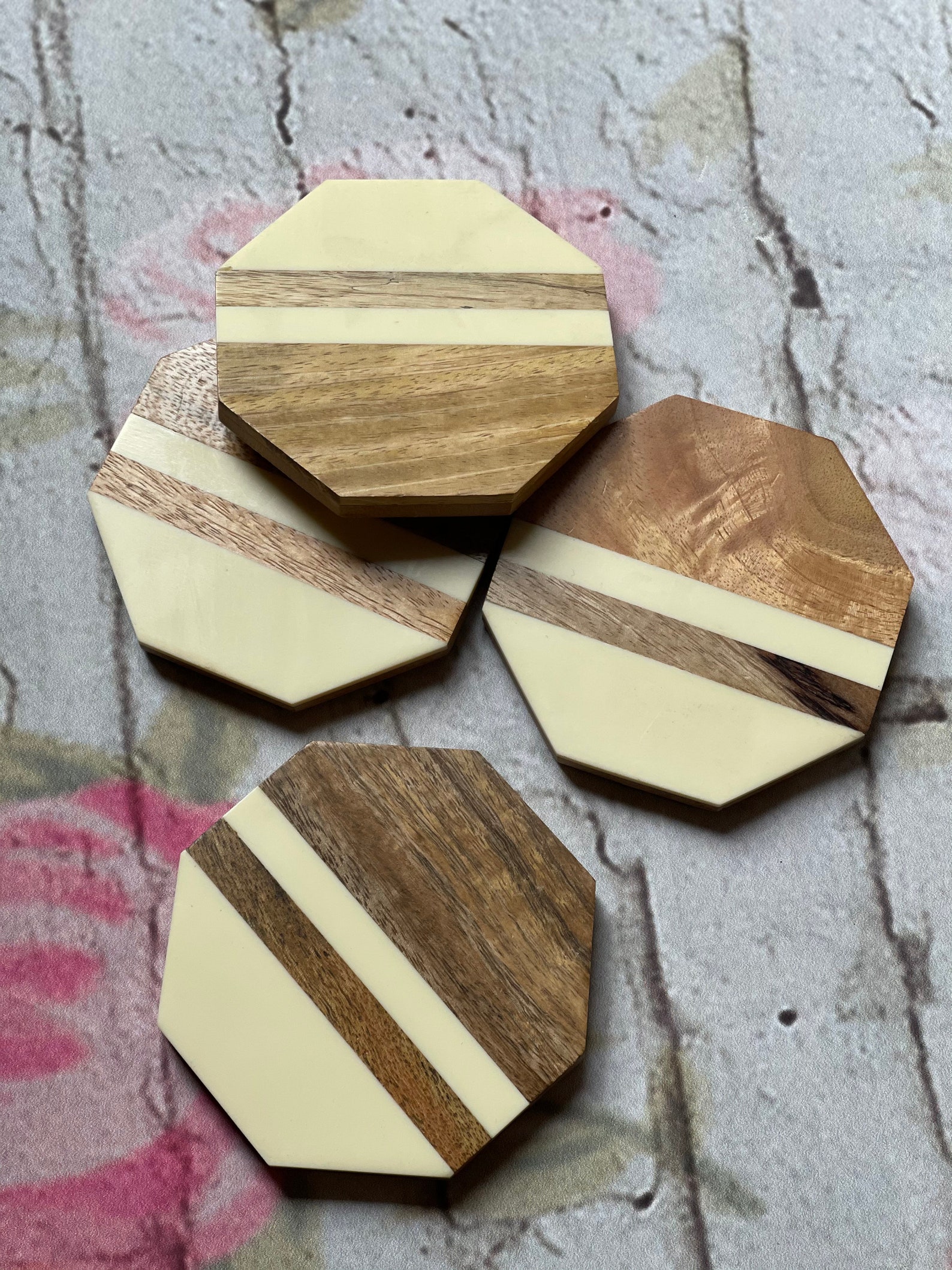 Custom Wooden Coasters Hexagon Wooden Coaster Engraved Etsy