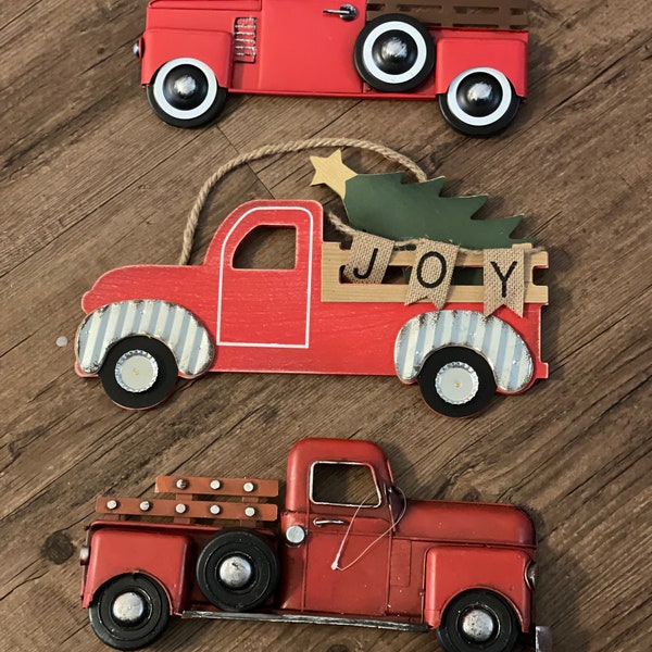 Red Truck for Wreath, Red Truck Decor, 12-14”