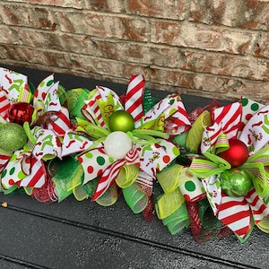 Whimsical Christmas Garland, Fireplace Decor,  Christmas Decor, Mantle Decor, Staircase Christmas Swag