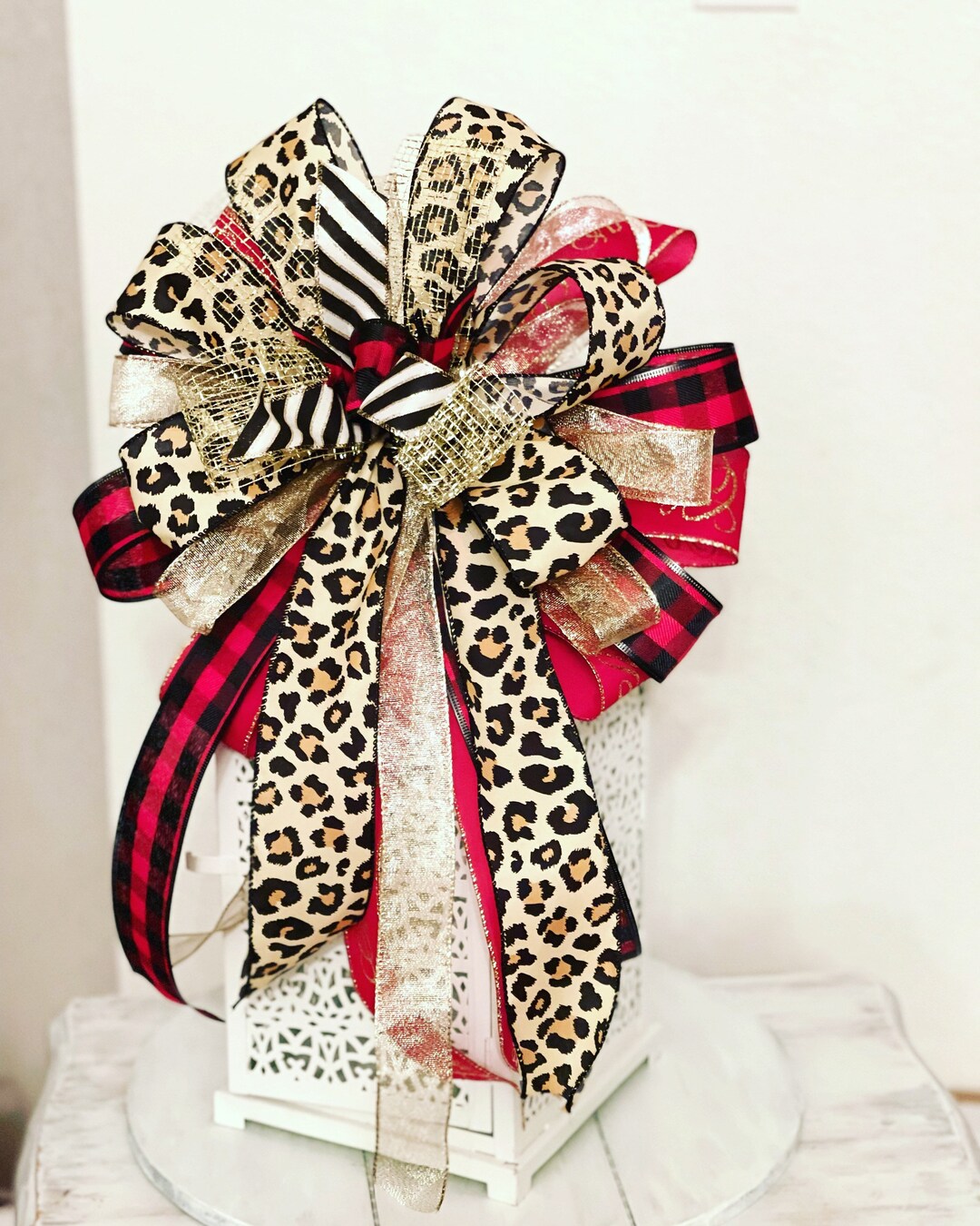 Leopard Print Christmas Tree Topper Christmas Bow Tree Topper Wreath leopard-print-christmas-tree-topper-christmas-bow-tree-topper-wreath