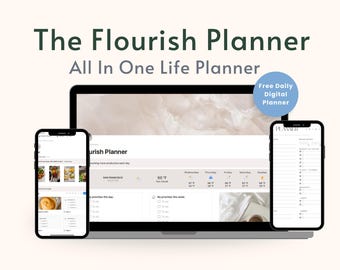 All-in-One Notion Planer | Lebensziel, Gewohnheiten, Budget & Wellness Tracker | Notion Vorlage für Frauen | Digital Life Planer 2026
