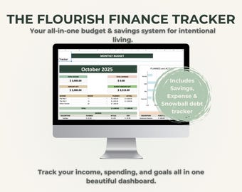 Haushaltsplaner | Financen Tracker Google Sheets | Einnahmen & Ausgaben Tracker | Ersparnis Ziel Vorlage | Geld Tracker 2026