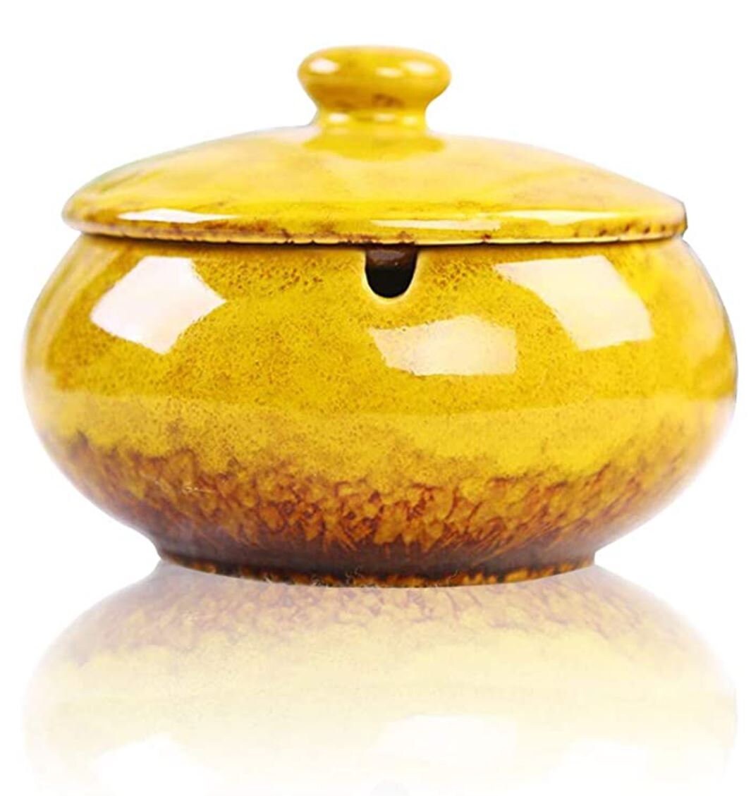 Beautiful Ceramic Ashtray with Lid Etsy