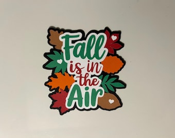 Fall is in the Air Scrapbook Title or Card Embellishment Handmade Paper Pieced Die Cut