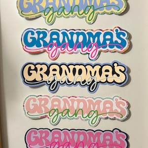 Grandma’s Gang Scrapbook Title Die Cut Handmade Paper Pieced Die Cut