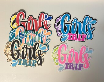 Girls Trip Scrapbook Title Handmade Paper Pieced Die Cut