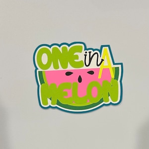 Álbum de recortes One in A Melon con título, papel hecho a mano, perforado o accesorio para tarjetas troquelado
