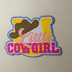 Titolo dell'album di ritagli Little Cowgirl Abbellimento fatto a mano con pezzi di carta fustellati